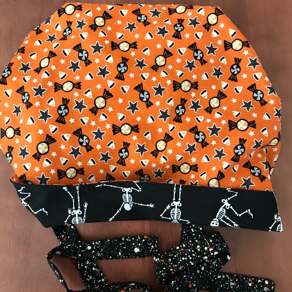 Scrub CAP/HAT *Reversible *Long Ties *Halloween - Picture 13 of 16